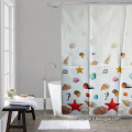 Sea World Starfish design waterproof grommet bathroom shower curtain